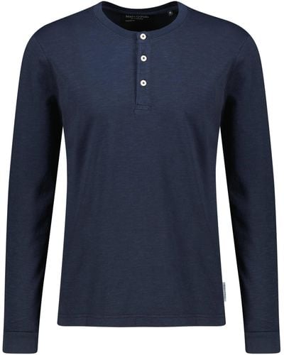 Marc O' Polo Serafino Longsleeve Shirt - XL - Blau