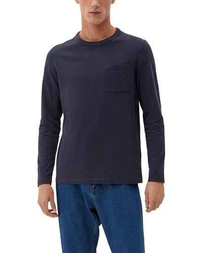 S.oliver T-Shirt Langarm - Blau