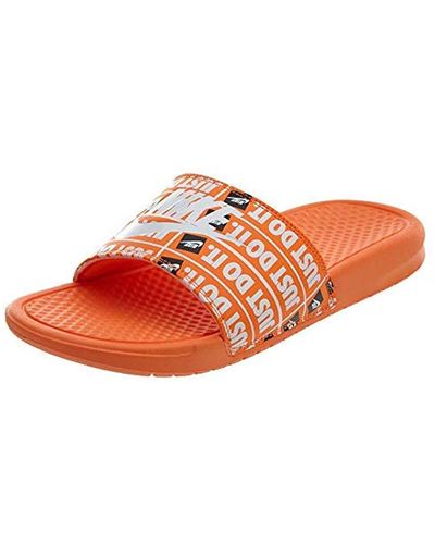 Nike Benassi Just Do It Print Men's Slide Sandal - Orange