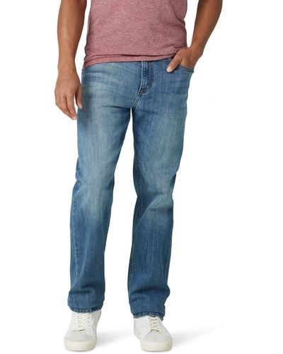 Wrangler Mens Free-to-stretch Regular Fit Jeans - Blue