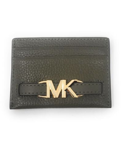 Michael Kors Reed Large Pebbled Leather Card Case - Mettallic