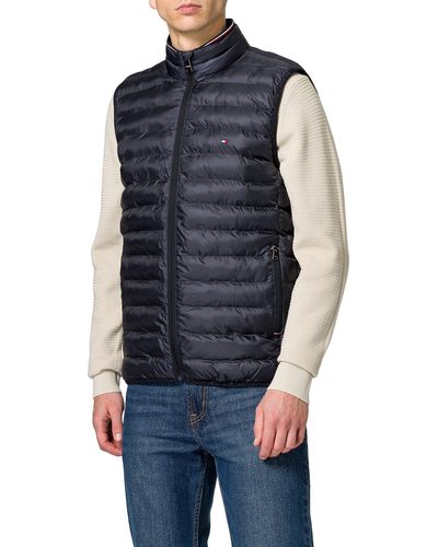 Tommy Hilfiger Packable Circular Vest Jacket Voor - Blauw