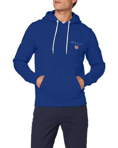 GANT D1. Medium Shield Hoodie Hooded Sweatshirt - Blue