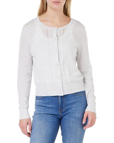 French Connection Spring Light Knts Lngslv Cardi Cardigan Jumper - White