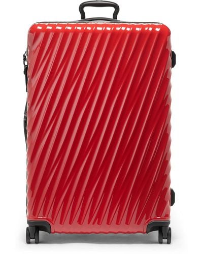 Tumi Valigia laterale rigida con ruote girevoli - Ampio bagaglio da viaggio internazionale con spazio di - Rosso