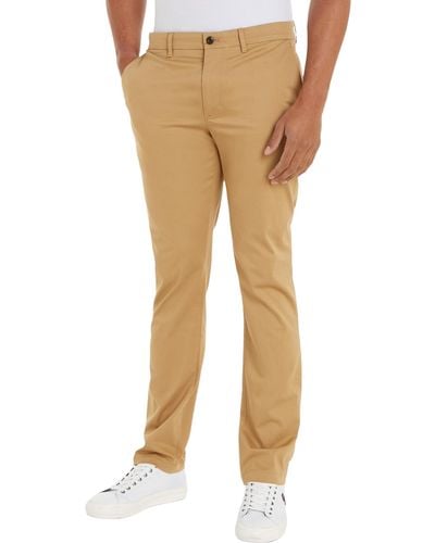 Tommy Hilfiger Hose Chino Denton Printed Structure Chino Straight Fit - Natur