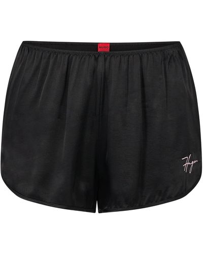 HUGO Satinight_shorts Pyjama - Black