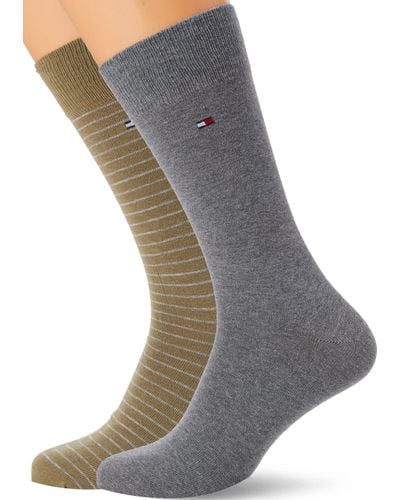 Tommy Hilfiger Mens Small Stripe Classic Sock - Mehrfarbig