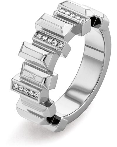 Calvin Klein Ring für Kollektion LUSTER aus Edelstahl - 35000322B - Mettallic