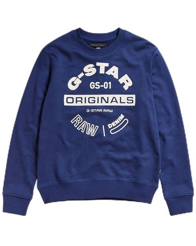 G-Star RAW Originals Logo GR Sweatshirt Sweater - Blau