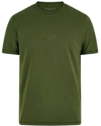 Guess T-shirt Jersey Cotton Stretch Logo Small Basic M2yi72i3z14 Size - Green