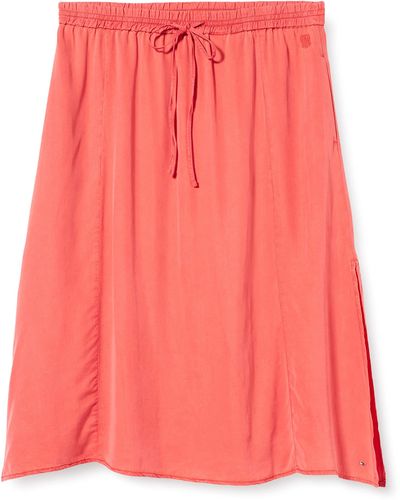 Tommy Hilfiger GMD MIDI Pull on Skirt Jupe - Rouge