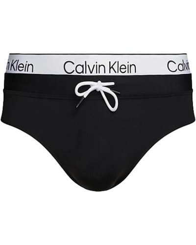 Calvin Klein Slip Mare Uomo CK Piscina Coulisse Esterna Articolo KM0KM00959 Brief - Nero