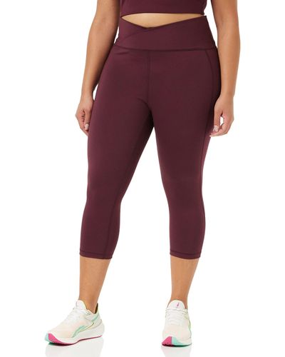 Amazon Essentials Build Your Own Mid Waist Full Length Leggings - Red