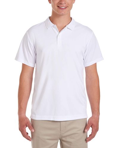 Nautica Young Uniform Short Sleeve Stretch Pique Polo - Bianco