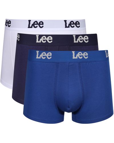 Lee Jeans Boxer Shorts in Navy/White/Blue | Organic Cotton Trunks
