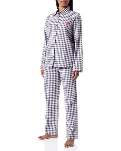 HUGO Flanella_Pyjama Pyjama Set - Blau