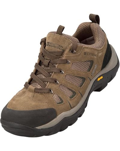 Mountain Warehouse Field Mens Waterproof Wide Fit Shoes - Lightweight, Quick-dry Trainers With Vibram Sole, Suede & Mesh Upper - Multicolour
