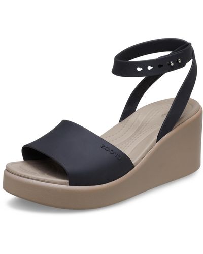 Crocs™ Brooklyn Ankle Strap Wedge - Black