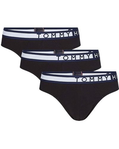 Tommy Hilfiger Pack de 3 Bóxers para Hombre 3 Pk Trunk con Stretch - Negro