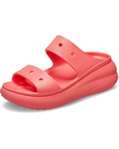 Crocs™ S Classic Crush Wedge Sandals - Red