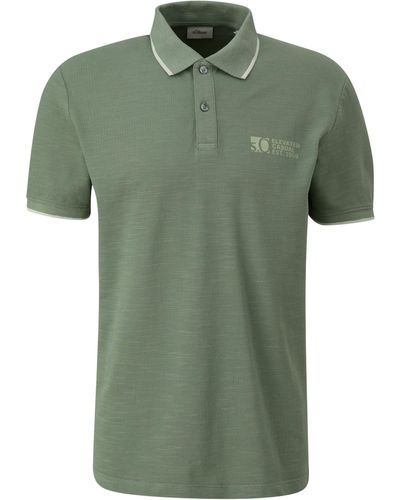 S.oliver Poloshirt mit Logo Print - Grün