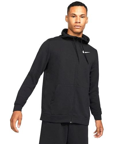 Nike Nstch Flc Fz Under Jacket Sweatshirt in Black for Men | Lyst UK