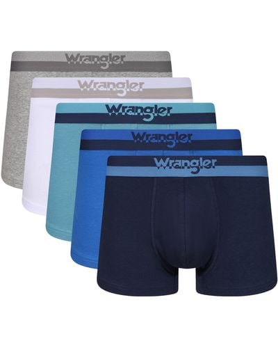 Wrangler Boxer Shorts in Blues/Navy/White/Grey Boxershorts - Blau