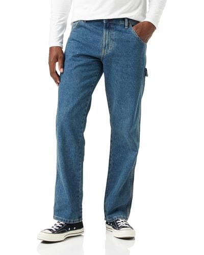 Dickies Mens Relaxed Straight-fit Carpenter Jeans - Blue