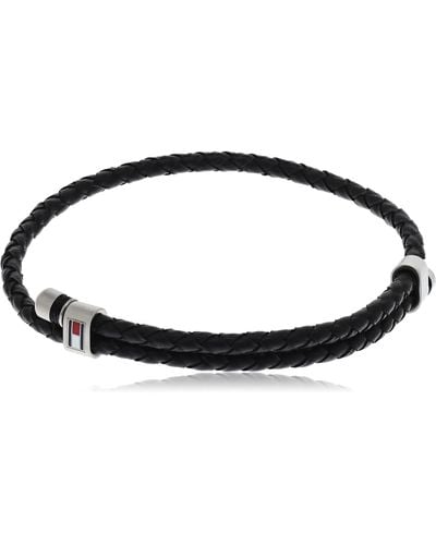 Tommy Hilfiger Jewellery Men's Leather Bracelet Black - 2790224
