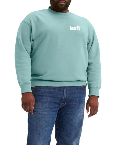 Levi's Big & Tall Relaxed Graphic Crew Sweatshirt - Blau