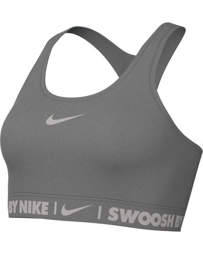 Nike Damen Swsh Med SPT Bra Gls Soutien-Gorge de Sport - Gris