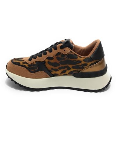 Guess Scarpe Donna Sneaker Vienna 2 Ecopelle/tessuto Leopardato Ds23gu33 Fl5vn2smr12 39 - Zwart