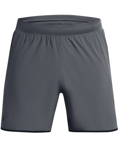 Under Armour S Woven 6in Shorts Maroon Xl - Gray
