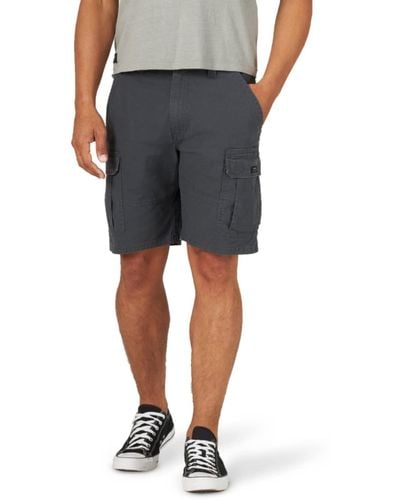 Wrangler Jeans Co Anthracite Relaxed Fit Stretch Cargo Short - 32 - Black