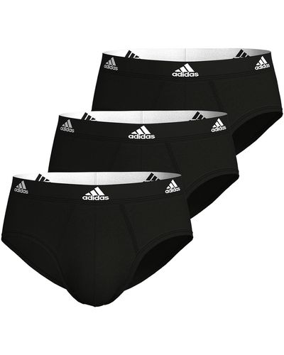 adidas 3 Stuks Slip Brief Onderbroek - Zwart