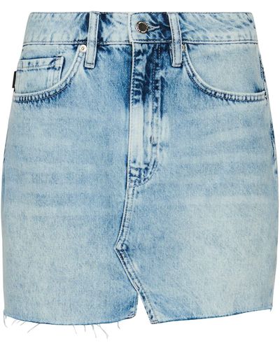 Superdry Vintage Jeans-Minirock Mittel Indigoblau Marmoriert 40