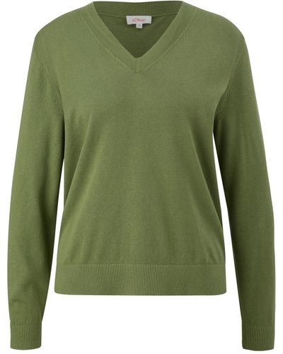 S.oliver Pullover V-Neck Green - Grün