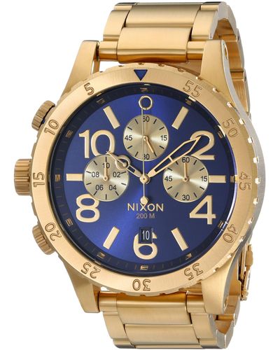 Nixon 48-20 Geo Volt Stainless Steel Chronograph Watch - Blue