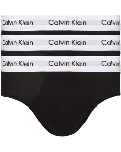 Calvin Klein Slip Hipster Uomo Cotone Elasticizzato - Nero