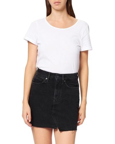 Superdry Denim Mini Skirt Falda - Blanco