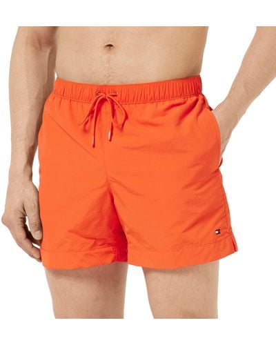 Tommy Hilfiger Medium Drawstring Swimming Trunks Long - Orange