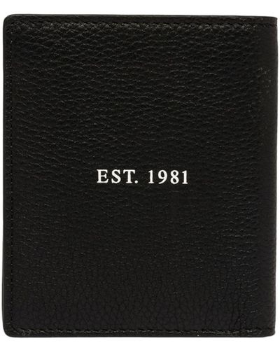 Replay Fm5313.000.a3063c Hammered Leather Wallet With Vertical Card Holder - Black