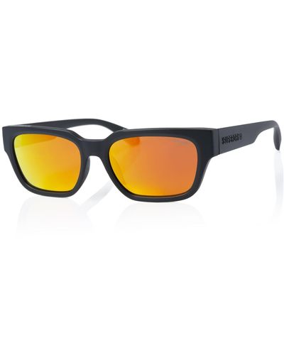 Superdry Sds 5004 S Sunglasses 104 Matte Black/orange Mirror - Brown