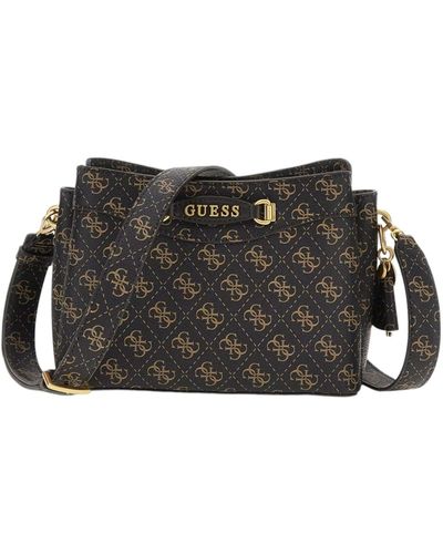 Guess Sac À Bandoulière Girlfriend Xbody Top Zip Emera Logo HWSA9316120 - Noir