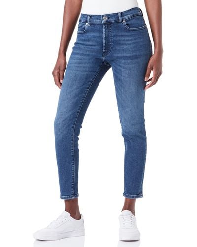 HUGO Charlie Charlie Super-Skinny-Fit Jeans aus blauem Stretch-Denim Blau 25/34