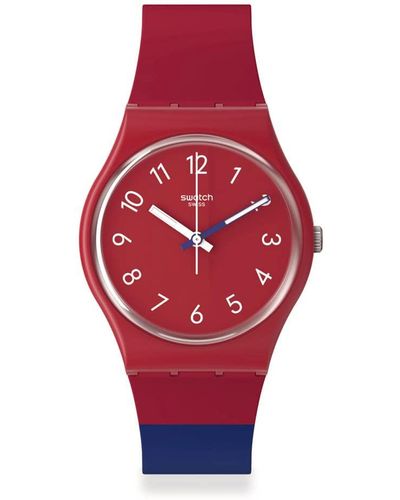 Swatch Gent SO28R112 Farbe Block - Rot
