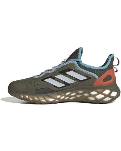 adidas S Web Boost Road Running Shoes Strata/hazy Blue/red 9.5