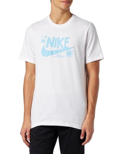 Nike DR7807-100 M NSW Tee HBR Statement T-Shirt Uomo Bianco Taglia L