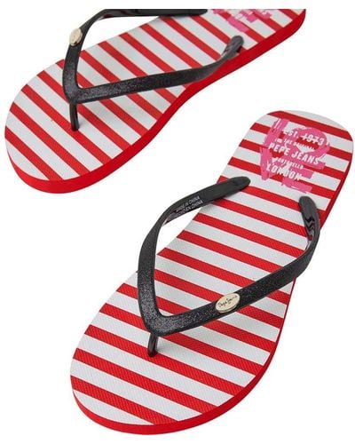 Pepe Jeans Rake Love Thong Sandals - Red